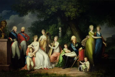 Paweł I (1754-1801), Maria Fiodorowna (1759-1828) i ich dzieci, ok. 1800
